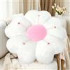 ODIWEN Cuscini di Fiori Fiore, 50cm, Cuscino decorativo a forma fiore carino, Cuscino decorativo per la casa,Cuscino da pavimento fiore (Bianco)