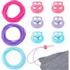 NBEADS 9.8 Yards di Cordoncino per Mantenere I Punti, 2mm Tubolare In Gomma Cavo per Maglieria con Ferma-Ago Da 5.5mm per Tenere I Punti Bracciale Collana Perline, Colorato