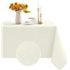 Romanstile Tovaglia antimacchia 140x140 Beige Quadrata Tovaglie per Tavolo Esterno Balcone Giardino Pasqua Festa Estiva Matrimonio Elegante Impermeabile 4-6 Posti