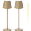 K-Bright 2 pezzi Lampada LED Dimmerabile da tavolo in alluminio Khaki