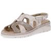 Sabatini Sandali in pelle con fascette ondulate e zeppa 4cm