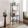 DEGHI Libreria a scala 151h cm in metallo nera - Narlin