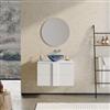 DEGHI Mobile bagno portalavabo 80 cm bianco opaco con specchio - Silva