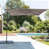 DEGHI Ombrellone palo laterale 2,5x2,5 m con telo tortora - Cannes