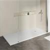 DEGHI Piatto doccia 100 X 200 cm effetto pietra riducibile bianco - Nalos