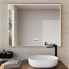 DEGHI Specchio da bagno 3 led 100x80 cm con luce perimetrale antiappannante e sensore di movimento oro spazzolato - Elevate