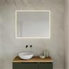 DEGHI Specchio da bagno 3 led 100x80 cm luce perimetrale fredda con antiappannante - Eonic