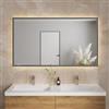 DEGHI Specchio da bagno 3 led 140x80 cm con antiappannate e retroilluminato nero gun metal - Seraph