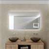 DEGHI Specchio da bagno 3 led 140x80 cm con luce perimetrale retroilluminato e antiappannante bianco opaco - Elevia