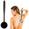 Dimeho Spazzolino per la schiena in silicone per doccia, bagno e corpo, spazzola per la doccia esfoliante, spazzola per la schiena con manico lungo per uomini accessori da bagno e doccia durevoli