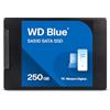 Western Digital WD Blue SA510, 250 GB, 2.5 SATA SSD, fino a 555 MB/s, Include Acronis True Image per Western Digital, clonazione e migrazione del disco, backup completo e ripristino rapido, protezione da ransomware