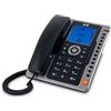 SPC Office Pro - Telefono fisso da tavolo con ampio schermo illuminato a batteria, 7 memorie dirette, identificativo chiamante e vivavoce - Nero