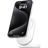 Belkin BoostCharge Caricabatteria wireless magnetico e pieghevole Qi2 da 15 W, caricatore rapido portatile compatibile con MagSafe e StandBy, per dispositivi Qi2, iPhone 16, 15, 14 13 e 12, bianco