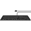 Ewent Tastiera retroilluminata a LED EW3268, cablata USB, dimensioni standard, caratteri grandi, layout QWERTY italiano, nero/grigio