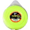 MAXPOWER 338814 Filo decespugliatore in copolimero 2.4mm 61 Metri Quadrato Ritorto, Giallo Neon