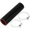 A ABSOPRO 1 Set 35mm/1.38 ID 150mm/5.91 Lunghezza 0 Gradi Nero Rosso Tubo in Silicone per Auto con Morsetti Tubo del Refrigerante Universale