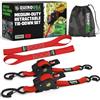 Rhino USA Cinghie a Cricchetto Retrattili (2 Pezzi) 2,5cm x 3m - 540kg
