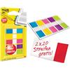 Post-it Index, piccolo, colori assortiti, 3 blocchi da 20 fogli + 2 blocchi gratis