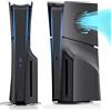 Nepagz Cover per Ps5 Slim Disc Edition,Con Porta per Ventola Custodia per Piastra Rigida Nera per Playstation 5 Slim, Cover per Piastra Di Ricambio per Accessori Ps5 Slim Faceplate,Ferroso