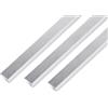Alberts GAH-Alberts 499570 489083 - Profilo angolare autoadesivo in alluminio, design in acciaio INOX, 1000 x 15 x 10 mm, set da 3