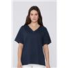 Tezenis T-shirt Scollo A V In 100% Cotone Donna Blu