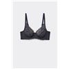 Tezenis Reggiseno Balconcino Non Imbottito In Pizzo Riciclato Paris Donna Blu