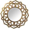 Alexandra House Living Specchio da parete dorato in plastica, 4 x 54 x 57 cm, rotondo
