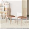 FOERPL Sedia in rattan, sala da pranzo, set di 2, sedie da pranzo con schienale sedia da cucina, sedia da pranzo, sedia da pranzo, sedia da pranzo con gambe (colore legno B, 2 pezzi)