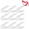 Aufun Salvaspazio Scarpe Scarpiere in Polipropilene set Portascarpe Portascarpe Regolaili in Plastica Durevole Regolabile in Altezza antiscivolo Durevole Portabile Bianco/Nero（20 pezzi）