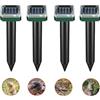 Hojalis 4Pcs Scaccia Talpe Ultrasuoni Solare, IP65 Impermeabile Dissuasori per Talpe, Spaventapasseri Solari, Repellente Ultrasuoni per Talp, Ultrasuoni per Topi da Esterno,Gopher per Giardini e Prati