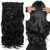 Neverland Beauty & Health Neverland Beauty 22 - Extensions con clip, 7 pezzi, colore: nero naturale