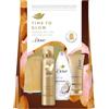 Dove Unilever Set collezione Time to Glow per autoabbronzatura graduale con applicatore abbronzatura per lei, 3 pezzi