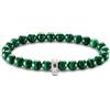 Thomas Sabo X0284-475-6-L17,5 - Bracciale da donna, con pietre verdi, in argento Sterling 925, con fino a tre ciondoli, lunghezza 17,5 cm, 17,5 cm, Argento sterling, Zirconia cubica
