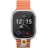 XINDADA CD12 Smart Watch 5G LTE Android 10.0 OS Rotary Camera GPS WiFi 4G/5G Sim Card 128GB Rom Touch Encoder Smartwatch (2GB 32GB,Silver Orange)