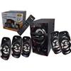 r2digital KIT CASSE ACUSTICHE A3309 SISTEMA DI ALTOPARLANTI DOLBY SURROUND 5.1 con USB HOME CINEMA TELECOMANDO HD per TELEVISORE SALOTTO o PC COMPUTER