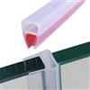 HYRYC Striscia di Tenuta per Porta Della Doccia 10mm Guarnizione Doccia Verticale Autoadesiva Guarnizioni Box Silicone Adatta a Vetri da 9mm 10mm di Spessore 200cm(U)