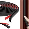 Lifuncren 6m Guarnizione Porta e Finestra Autoadesiva, Gomma Sigillatura di D-profilo per Porte e Finestre, Paraspifferi Guarnizioni Finestre Porte Legno per Prova di Vento, Insonorizzato (Nero)