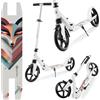 HyperMotion Monopattino a due ruote per adolescenti e adulti, con ammortizzatore, fino a 100 kg, manubrio regolabile 85-95 cm, ponte antiscivolo, stabile, cuscinetti ABEC-7, pieghevole, volpe