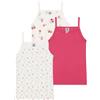 Petit Bateau A0d3t, Camicie con Bretelle Bambina, Variante 1, 2 Anni (Pacco da 3)