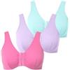 Ulla Popken Bustiers, 3er-Pack, Vorderverschluss, Mikrofaser, Confezione da 3, Verde Menta Chiaro, 6D Donna