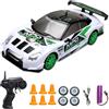 Gobesty Macchina Telecomandata, RC Drift Car 1:24, Auto Telecomandata Bambino, 15 KM/H 2.4GHz Deriva Telecomandata Auto 4WD RC Car con Luce LED, Regalo per Ragazzi Bambini da 6 8 9 10 Anni (Color B)