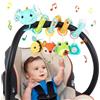 Funsland Giocattolo a Spirale Passeggino Neonato - Giochi Passeggino Neonati Regalo per 0 3 6 Mesi, Peluche Giocattolo a Spirale con Musica per Culla Neonato/Seggiolino Auto, Elefante
