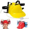 Jauhmui Casco da birra, casco con tubo, porta bevande con 2 contenitori e tubo per bevande, ideale come regalo per feste di carnevale, divertente da birra, unisex, regalo per la festa del papà (giallo)