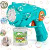 ZWOOS Sparabolle di Sapone Automatico per Bambini, Pistola Spara Bolle Di sapone Ricaricabile con 110ml Soluzione per Macchina Bolle per Nozze/Compleanno/Festa(Blu)
