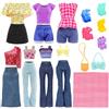 Miunana 7 Abiti Vestiti + 2 Borse + Tappetino Da Picnic + 5 PCS Scarpe Per Barbie 11.5 Pollici 30 CM Bambola (Non Include Bambola)