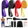Fokky Elastici Fitness di 4 Livelli di Resistenza, Elastico Fitness con Ancoraggio Porta, Maniglie e Cover Protettiva, Elastici Palestra per Allenamento Stretching Powerlifting Resistenza
