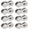 CWPFVQA 8 Paia di Fibbie Magiche per Catena da Mountain Bike, Catena Rapida Argento per Bici da Strada, Catena di velocità per Bicicletta, Fibbia A Catena A Sgancio Rapido, 8 velocità