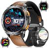LIGE Smartwatch Uomo con GPS, 110+ Modalità Sport, Monitoraggio Salute (Pressione/Ossigeno/Sonno), IP68/530mAh Batteria/LED Torcia/Bussola/Altimetro - Orologio Intelligente per Escursionismo e Fitness