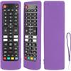 CTRLBETTER Custodia Telecomando in Silicone Compatibile Con LG AKB74915324 AKB76037605 AKB76040301 AKB74915346 AKB75375608 TV Telecomando Copertura Protettiva Antiurto Con un Cordino(Viola)