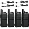 Retevis RT622 Walkie talkie, Mini Ricetrasmittenti Walkie Talkie Professionali, PMR446, Squelch, VOX Radio bidirezionale, Portatile Ricaricabili per Hotel, Ristorant, Regalo (Nero, 2 Paio)